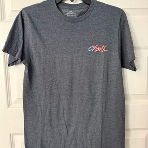 O'Neill Men's Charcoal Tee with Multicolor Logo